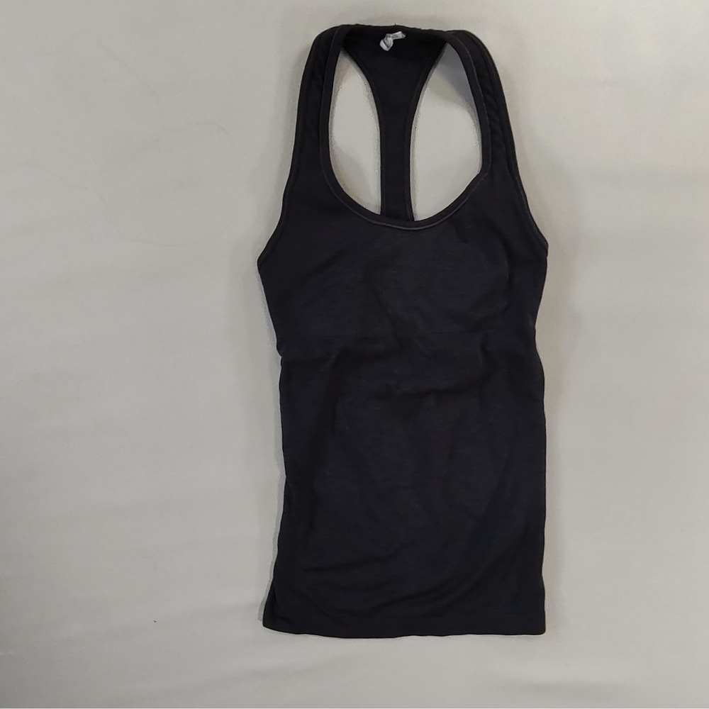 Lululemon Optimal Tank Top Womens Sz 4 Black Built-In Bra Racerback Yoga Shirt
